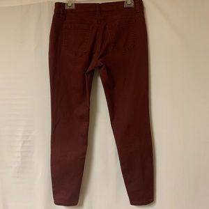 Ashley Mason Burgundy Skinny Jeans